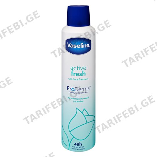 ვაზელინი - დეოდორანტი სპრეი Active Fresh 250მლ