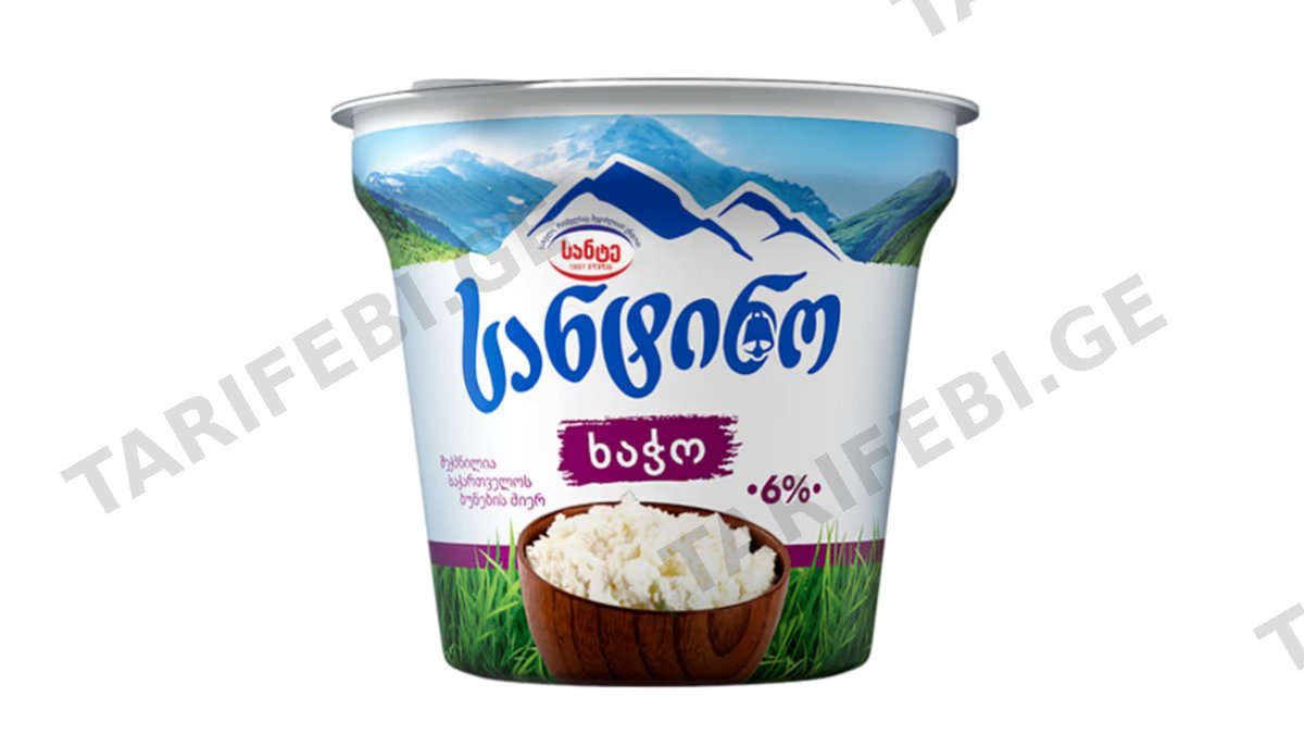 სანტინო ხაჭო 6% 320 გ.