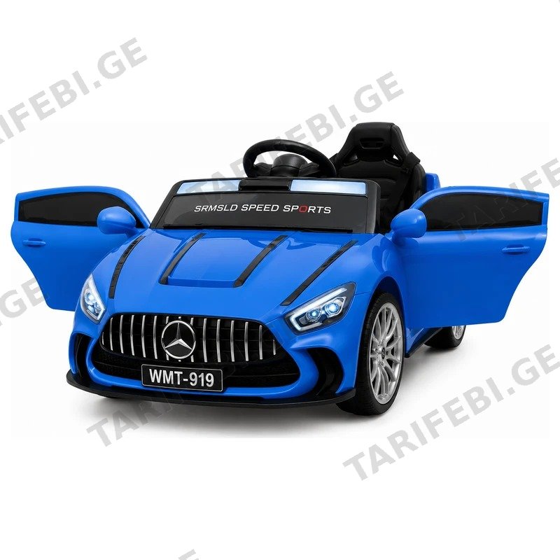 საბავშვო ელექტრო მანქანა MERCEDES-BENZ GT 12V კაუჩუკის საბურავებით წითელი