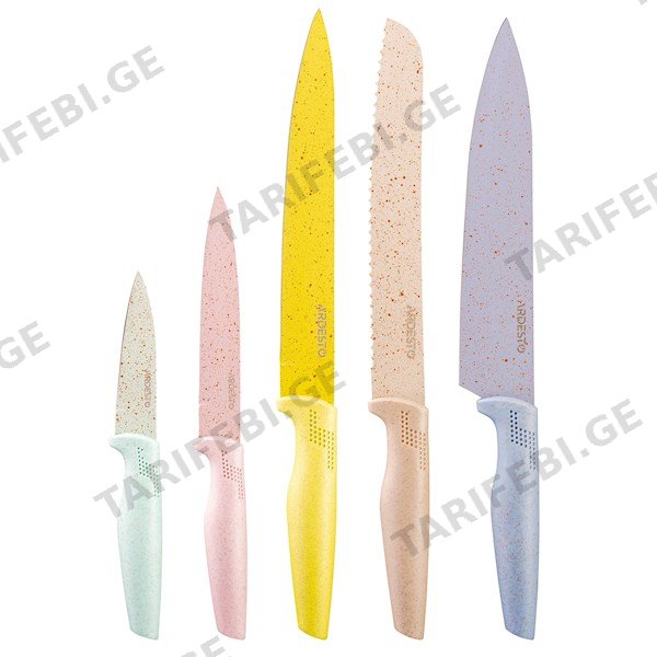 დანების ნაკრები Ardesto AR2105FR Fresh, 5Pcs, Knife Set, Colorful