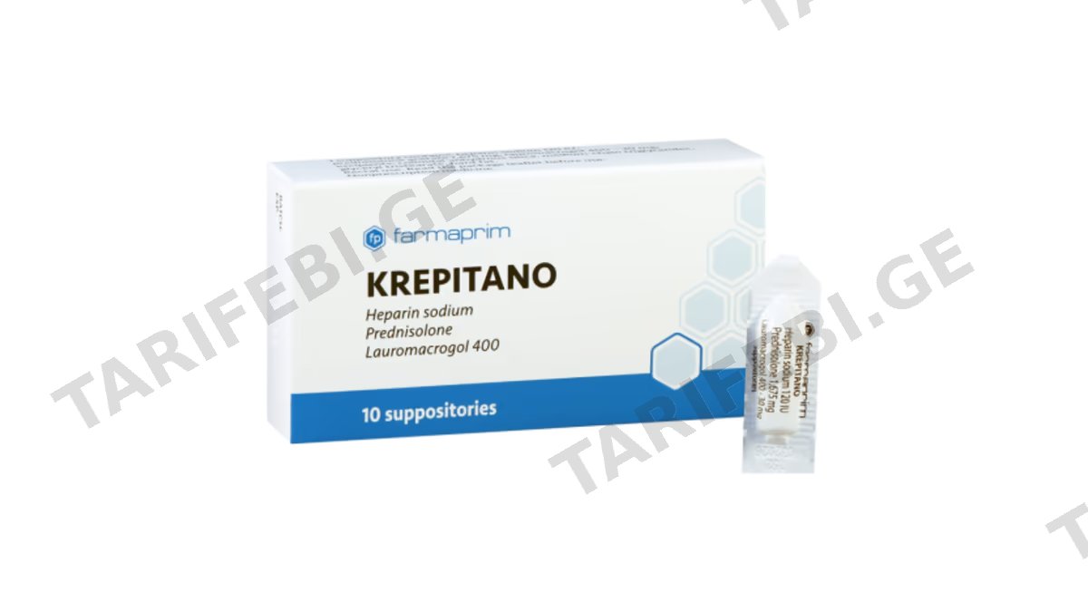 კრეპიტანო რექტ.სუპოზ.120ს.ე/1.675მგ/30მგ.N10