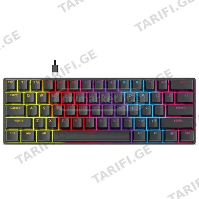 კლავიატურა Fantech ATOM61 MK211 RGB მექანიკური სვიჩი Red