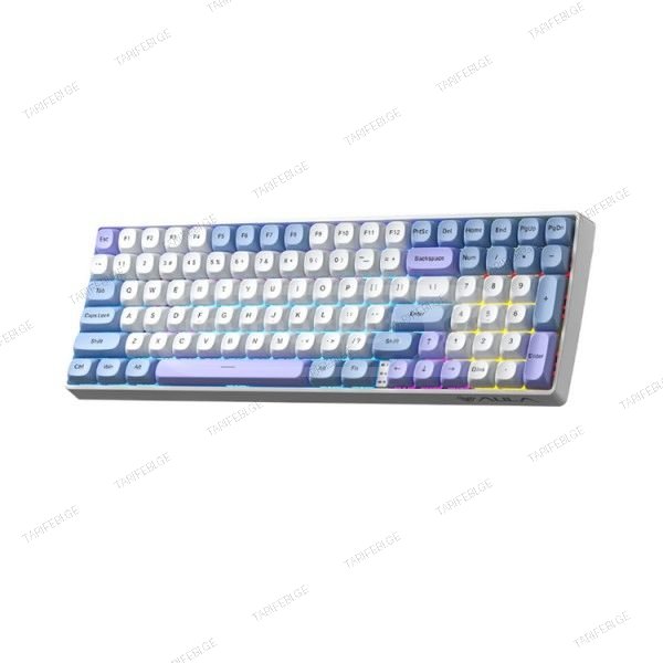 AULA S100Pro Wireless  Keyboard White/Blue/Dark Purple