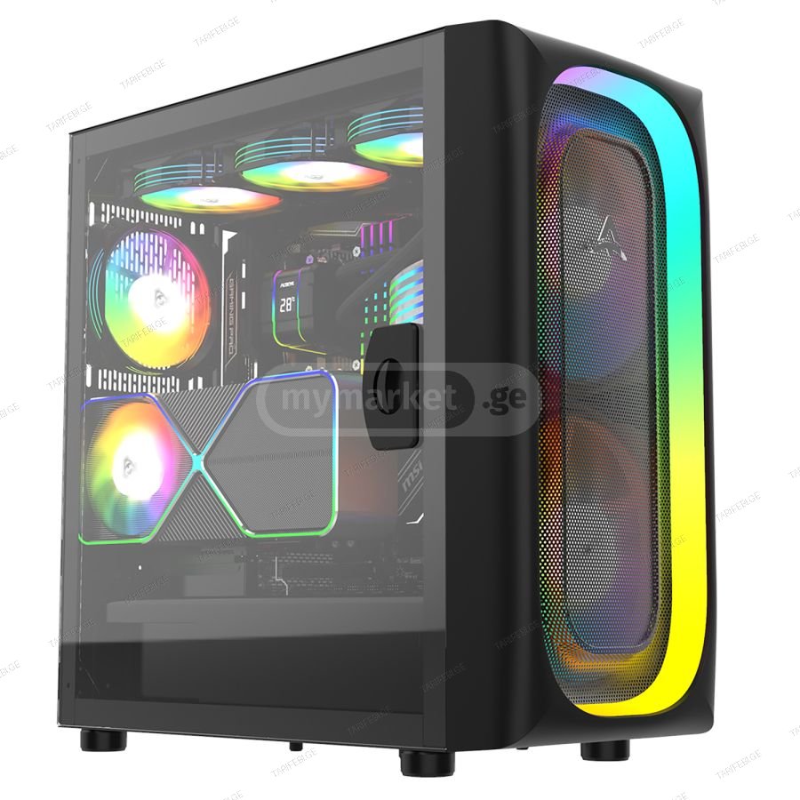 Evesky AI Black PC Case