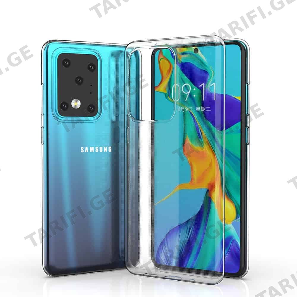 Samsung Galaxy S20 Ultra Lux Clear Case გამჭვირვალე სილიკონის ქეისი
