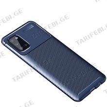 კარბონის ქეისი Samsung Galaxy A31 Focus Carbon Case - მუქი ლურჯი