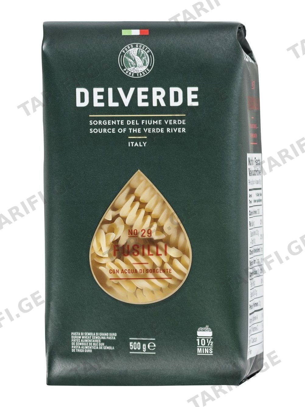მაკარონი/Delverde/ ფუსილი N29, 500გ