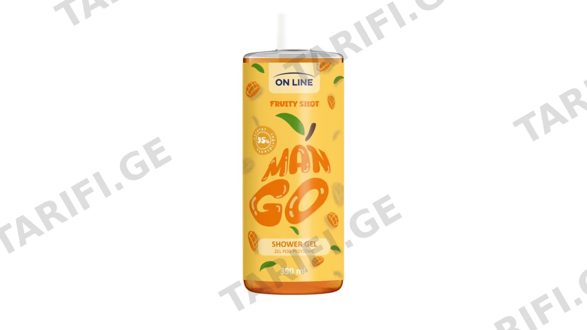 ონ ლაინ შხაპის გელი 2335 FRUITY SHOT მანგო 390მლ