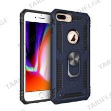 iPhone 7 Plus Sofia Ring Case სილიკონის ქეისი ბეჭდით - მუქი ლურჯი