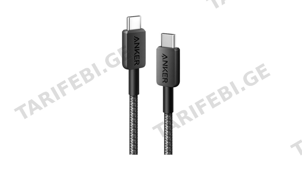 Anker 322 USB-C to USB-C 60W Cable (1.8m) დამტენი კაბელი (15746)