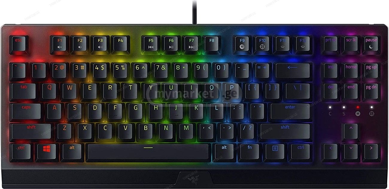 Razer Gaming Keyboard BlackWidow V3 Tenkeyless Green Switch