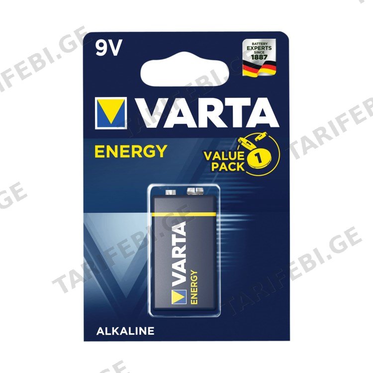 ელემენტი ალკალინის Varta Energy 9V 6LR61 (კრონა)