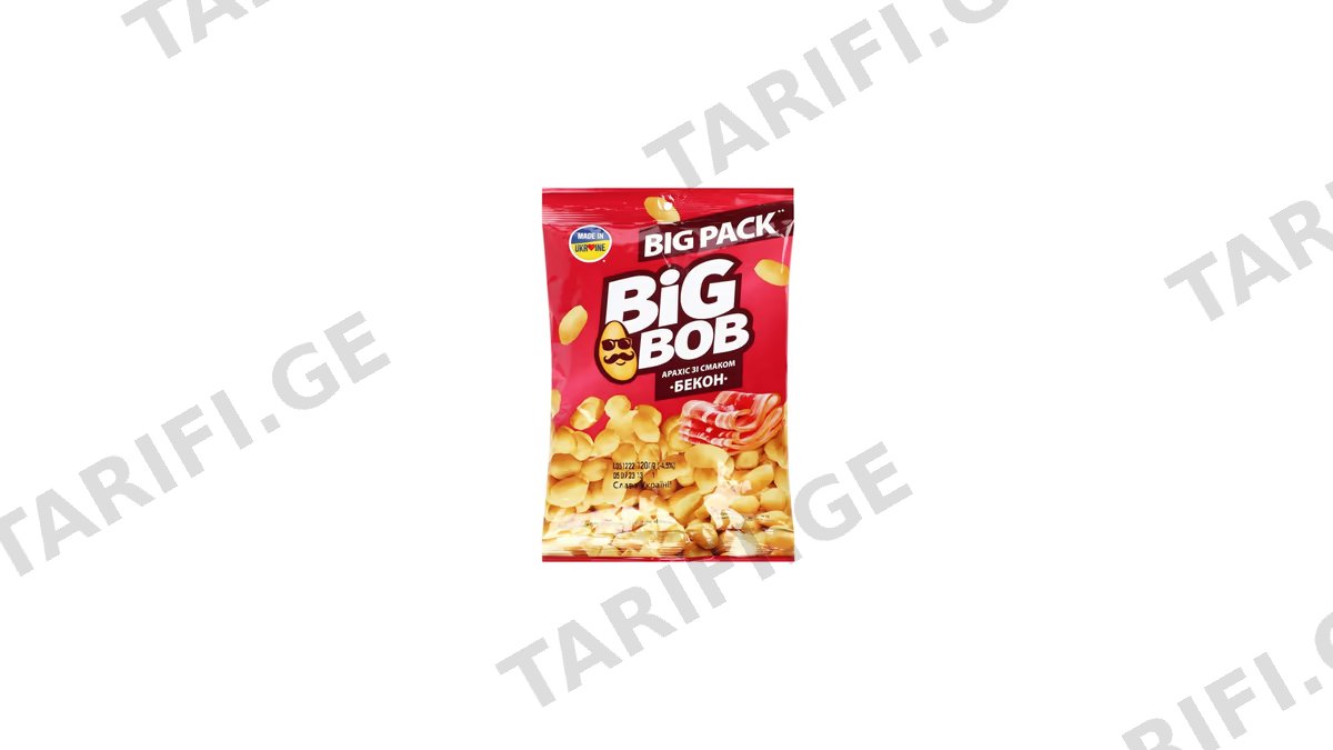 BIG BOB არაქისი ბეკონის არომატით 120გრ
