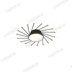 ჭაღი Bella Mita LED 66W 4000K C9105-18+1 პულტით შავი ოქროსფერი ლითონი