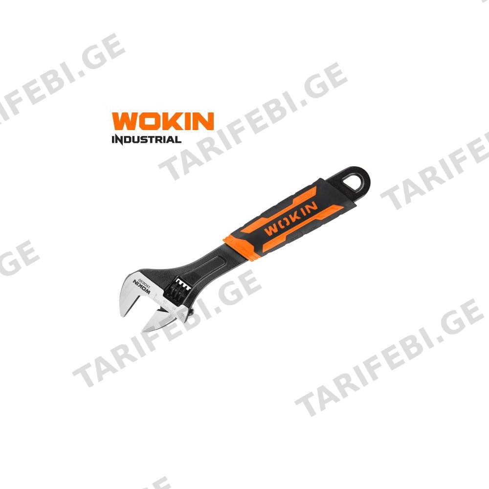 ქანჩის გასაღები Wokin 150238, 8", Adjustable Wrench, Black