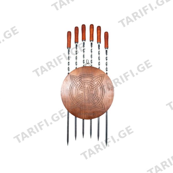 შამფურების ნაკრები ხის დაფით 6ც-იანი 63X10cm X2.5mm Discovery YT11