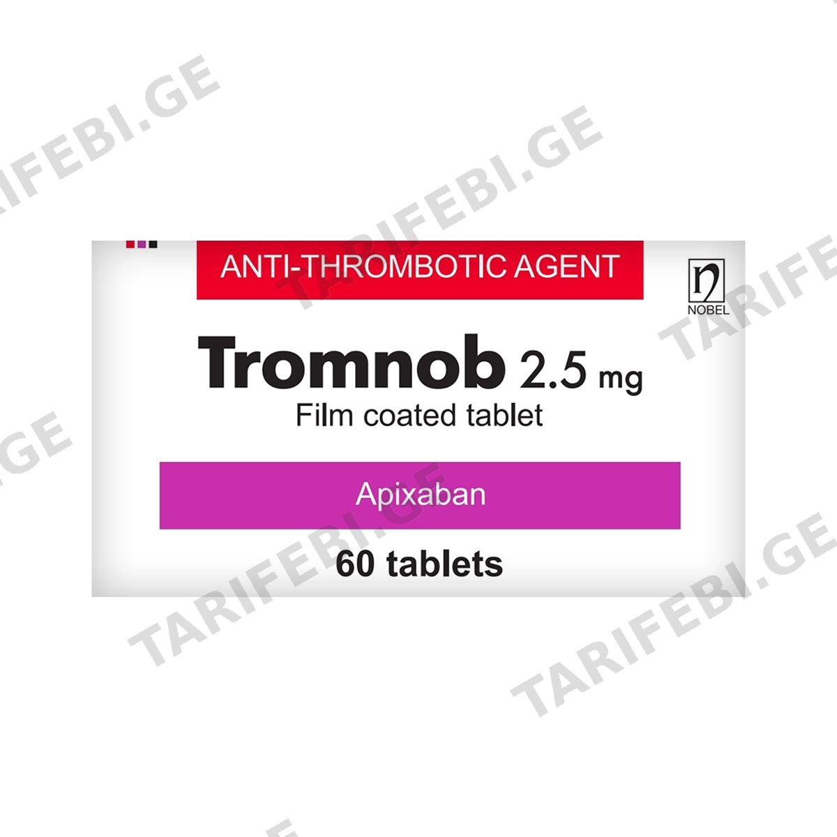 თრომნობი - Tromnob 2.5მგ 60 ტაბლეტი
