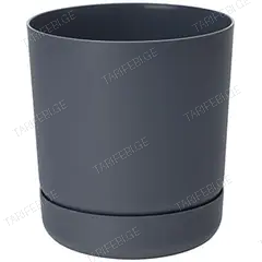 პლასტმასის ქოთანი ყვავილებისთვის FORM PLASTIC Satina with saucer 4270-014 Ø20 ანტრაციტი