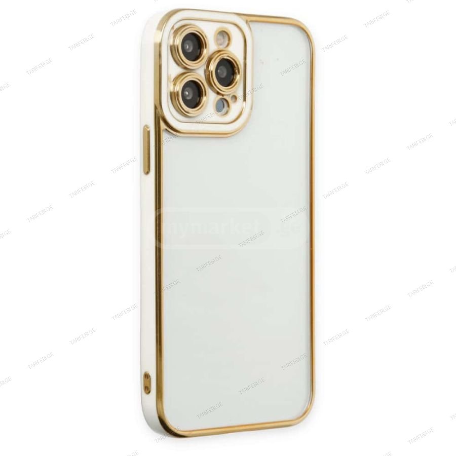 iPhone 14 Pro Max Liva lense Case სილიკონის ქეისი - თეთრი