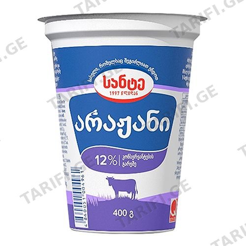 სანტე არაჟანი ნაღებით 12% 400 გრ