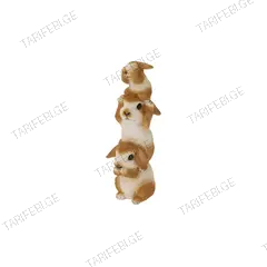 ბაღის ფიგურა 8721037370905 RABBITS 3 STANDING ON EACH OT