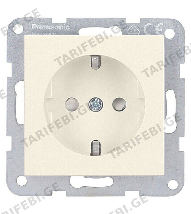 როზეტის მექანიზმი დამიწებით KARRE PLUS 55 კრემი WDTT02012BG-EU1 Panasonic