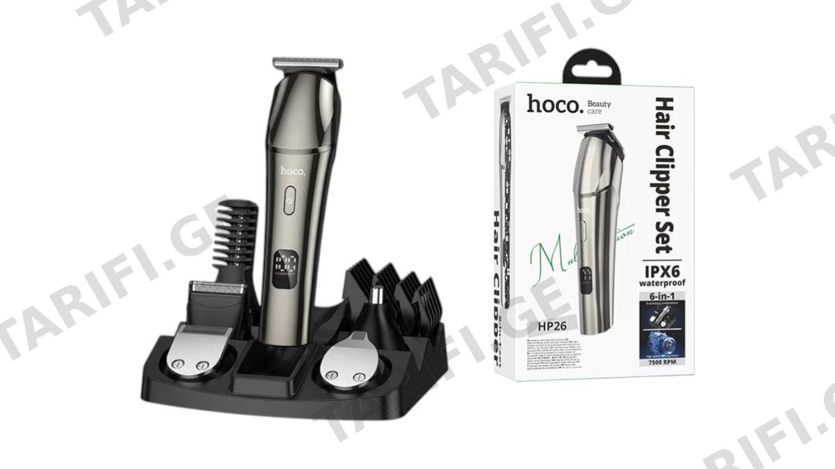 hoco HP26 Hair Clipper Set IPx6 Waterproof 6-in-1