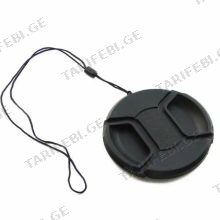 K&F Concept Center Pinch Lens Cap 62mm Cover Dust Protector for 62mm lens ლინზის დამცავი