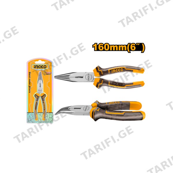 ბრტყელტუჩა მოხრილი ცხვირით 6"/160 მმ HBNP08168 INGO