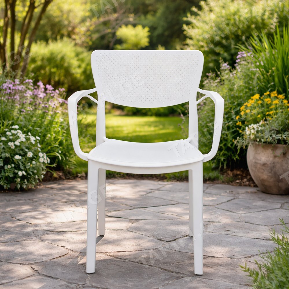ბაღის სკამი NEHIR BARCHAIR WITH ARMREST white CT032