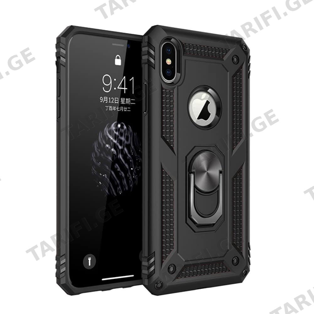 iPhone XS Max Sofia Ring Case სილიკონის ქეისი ბეჭდით