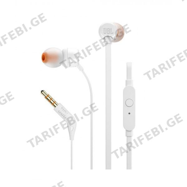 ყურსასმენი JBL TUNE 110 WHITE JBLT110WHT