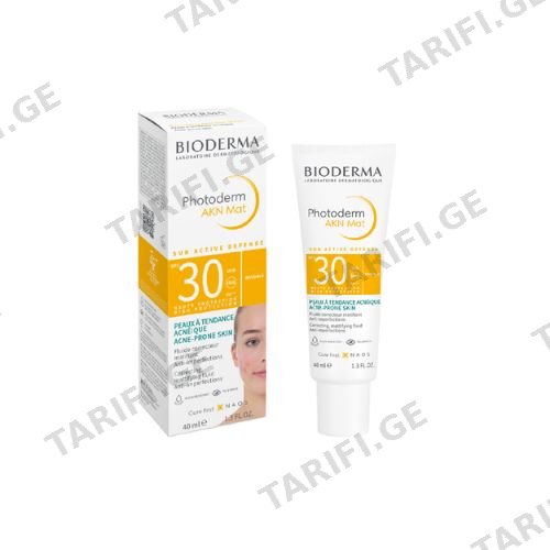 ბიოდერმა - PHOTODERM AKN MAT მზისგან დამცავი ფლუიდი SPF30 მატირების ეფექტით 40მლ 3691