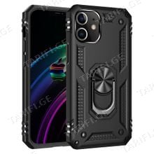 iPhone 12 Sofia Ring Case სილიკონის ქეისი ბეჭდით - შავი