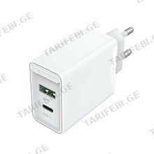 VENTION FBBW0-EU Two-Port USB(A+C) Wall Charger (18W/20W) EU-Plug White