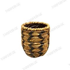 ქოთანი მოწნული Mega Collections Loftier ZigZag Brown D24H52