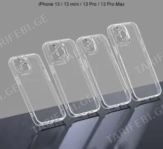 Iphone 13 Pro Სილიკონის Გამჭვირვალე Ქეისი