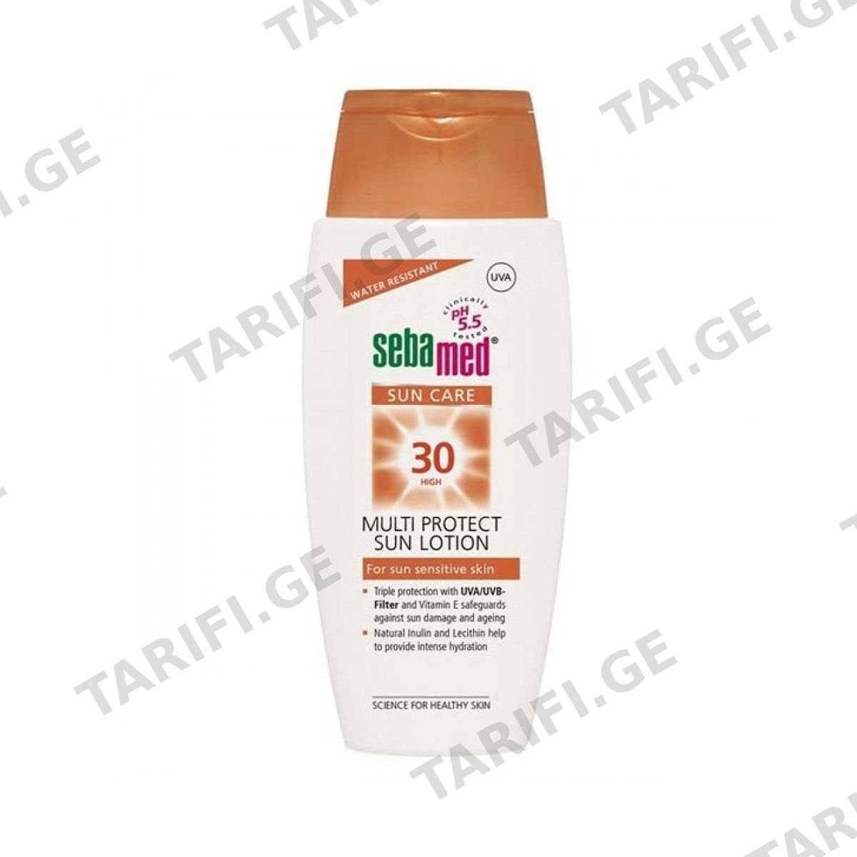 სხეულის მზისგან დამცავი ლოსიონი Spf30 150 მლ 9026 სებამედი - Sebamed