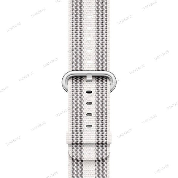 Apple Watch 42mm White Stripe Woven Nylon MQVT2ZM
