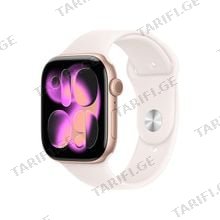Apple Watch Series 11 GPS 46mm Rose Gold Aluminium Case With Light Blush SB MEV64 S/M სმარტ საათი