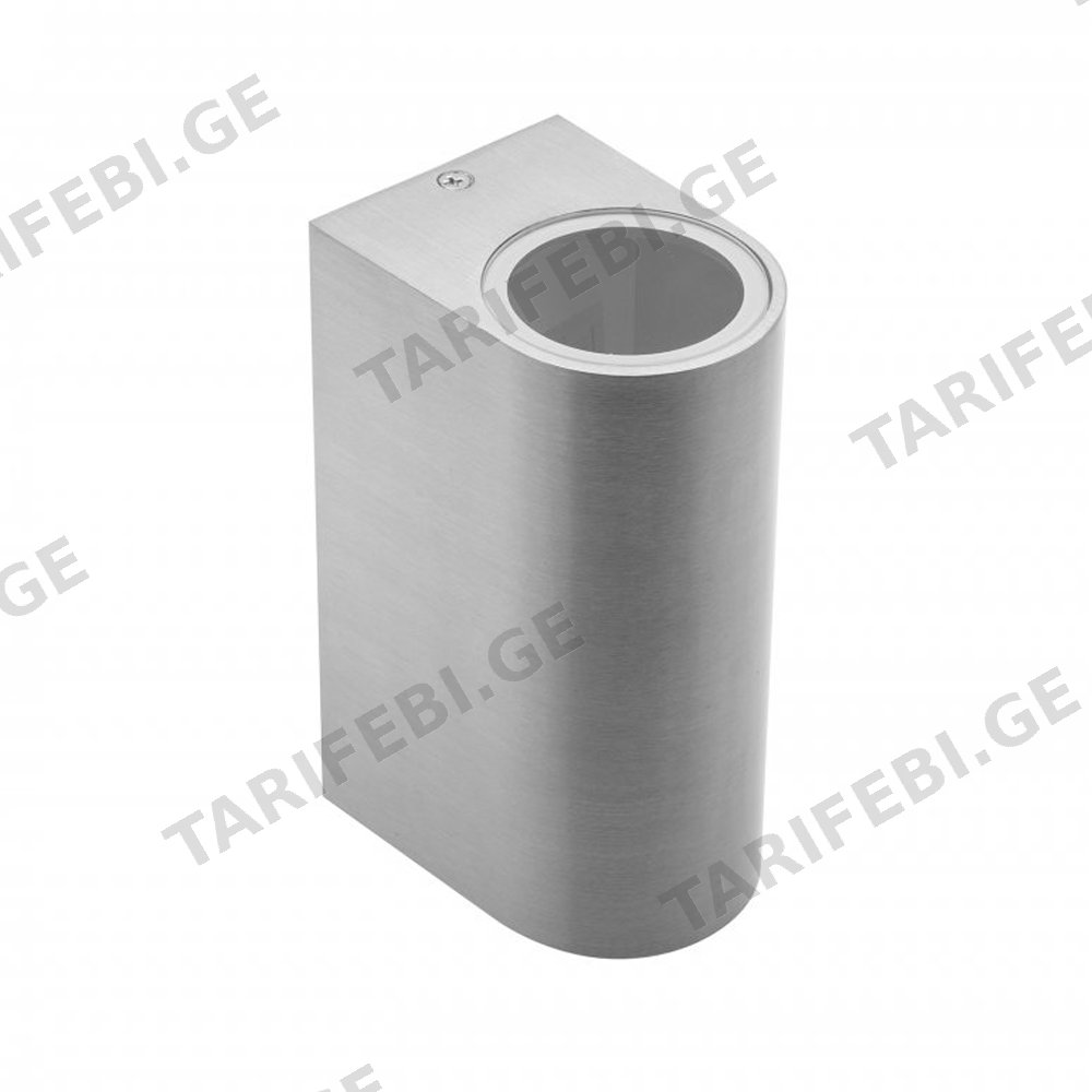 ფასადის სანათი GTV TIAGO ინოქსი მრგვალი GU10  MAX 2 35W IP54 AC220-240V