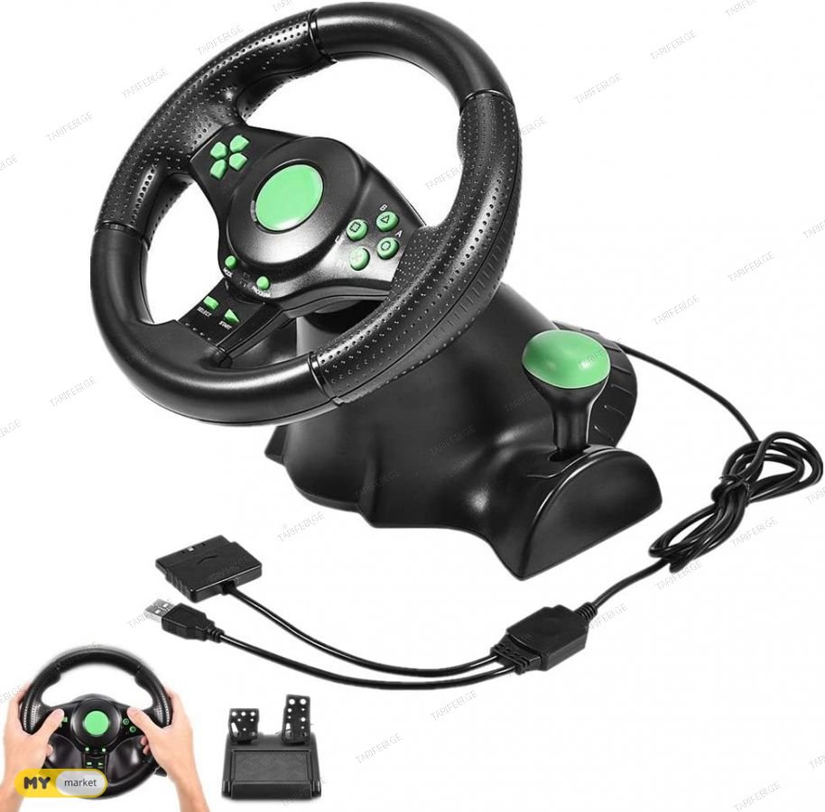 კომპიუტერის საჭე Steering Wheel PC/PS2/PS3/PS4/Xbox 360