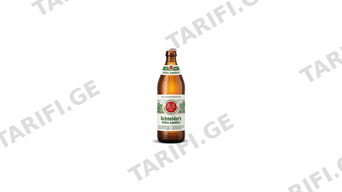 ლუდი / Schneider Helles /ჰელესი / გაფილტრული 4.9 % 20*0.5 ლ