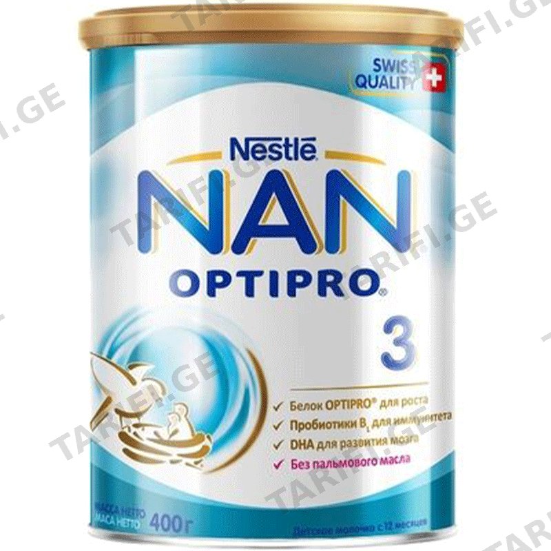 ნანი 3 (12 თვიდან) NAN 3 BLJRDHAPROBIOLEB029A-1 12x400 GR