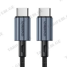 Choetech XCC-1014 PD 60W USB-C to USB-C მობილურის კაბელი