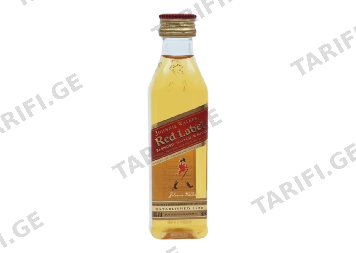 შოტლანდიური ვისკი Johnnie Walker Red Label - 0.05L