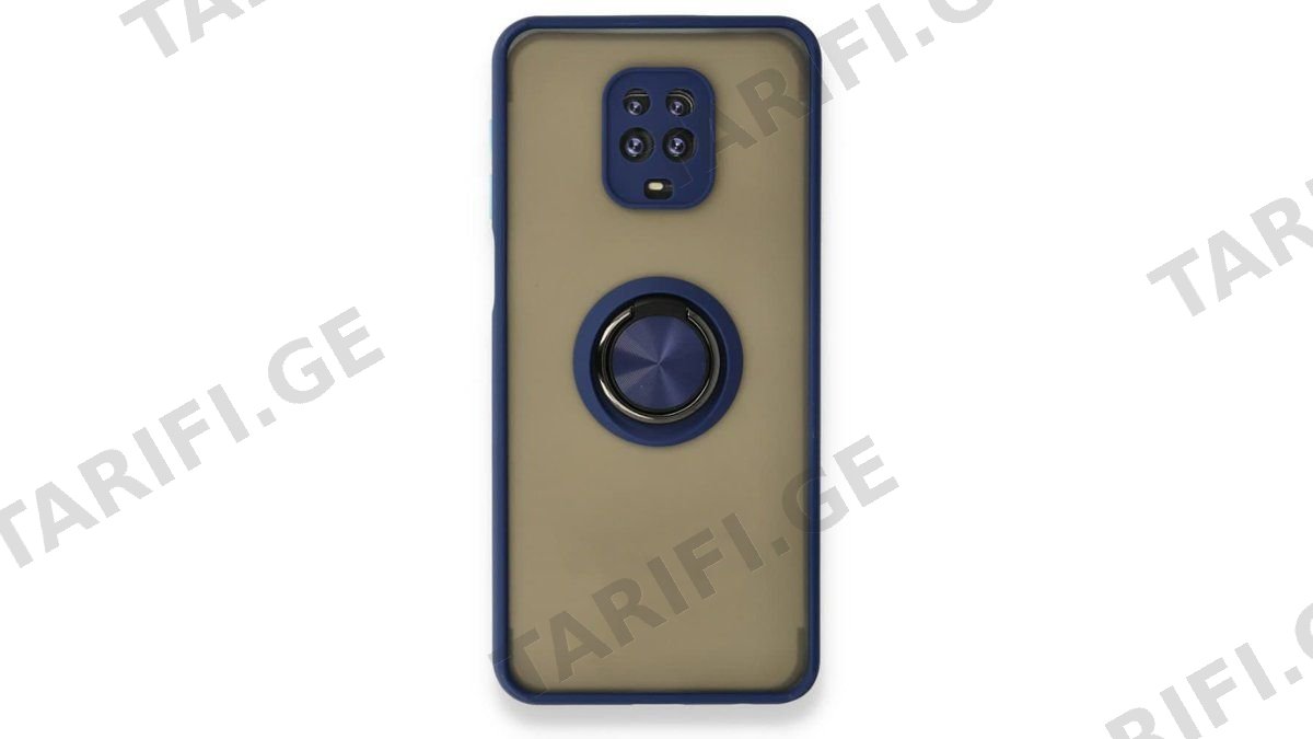 Xiaomi Redmi Note 9S, Redmi Note 9 Pro Montreal Ring სილიკონის ქეისი ბეჭდით - ლურჯი