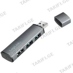 Logilink UA0395 USB 3.2 GEN2 3-port Hub with Aluminum Casing (01922)