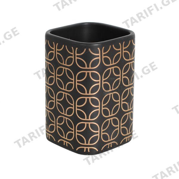 კბილის ჯაგრისის ჩასადები , შავი GLOSSY TUMBLER BLACK