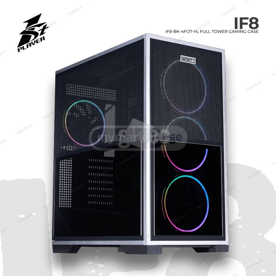 ქეისი 1STPLAYER INFINITY IF8 IF8-BK-4FO7-14 Full-Tower BLACK